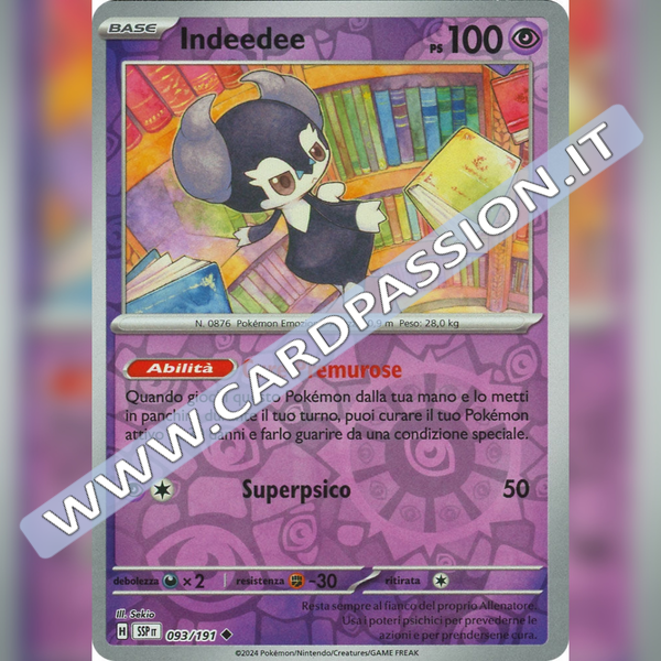093/191 Indeedee Reverse | Scintille Folgoranti