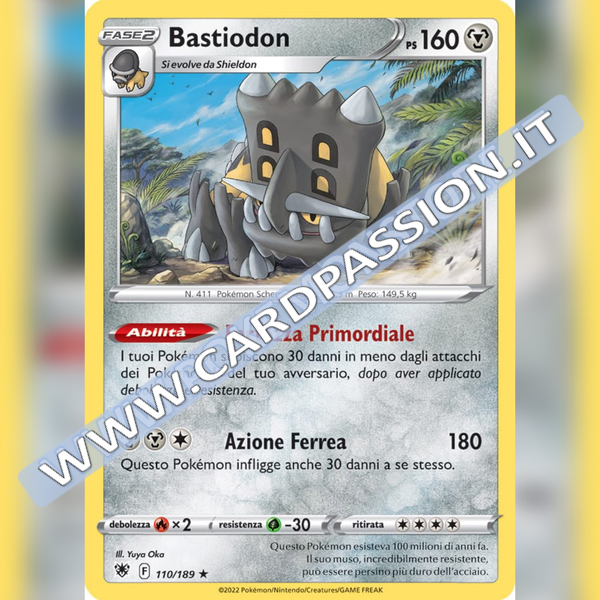 110/189 Bastiodon Rara Holo | Lucentezza Siderale - Card Passion