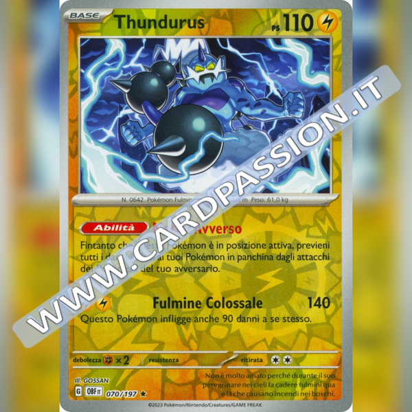 070/197 Thundurus Reverse | Ossidiana Infuocata