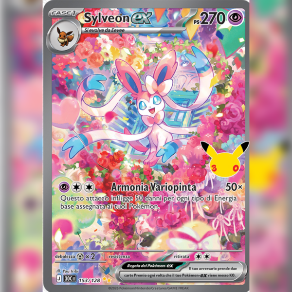 153/128 Sylveon-ex SAR | 30esimo Anniversario