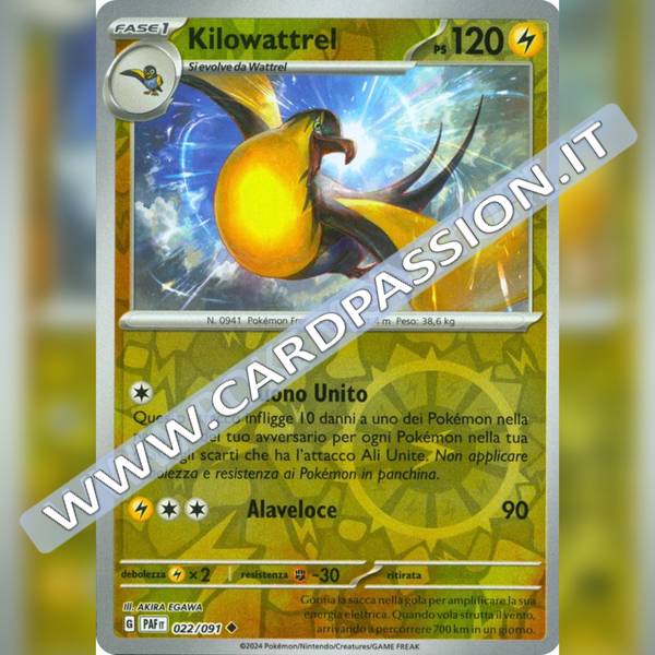 022/091 Kilowattrel Reverse | Destino di Paldea