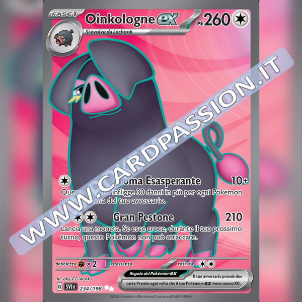 234/198 Oinkologne ex (Full Art) | Scarlatto e Violetto