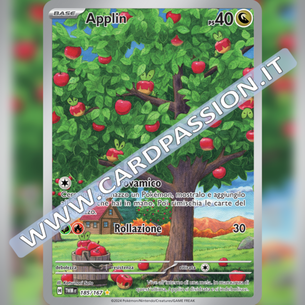 185/167 Applin Illustrazione Rara | Crepuscolo Mascherato