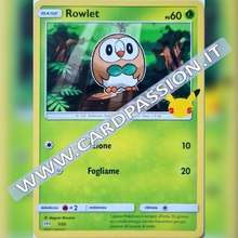 07/25 Rowlet Non Holo | McDonald's 25esimo Anniversario - Card Passion