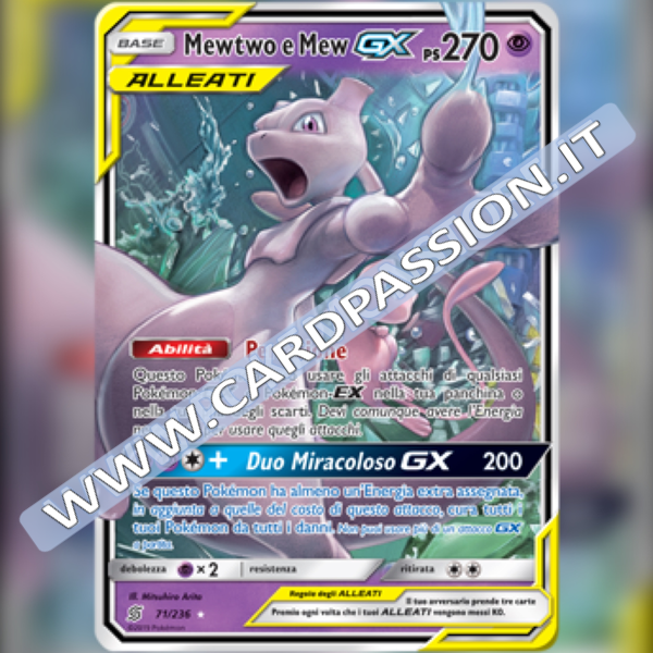 71/236 Mewtwo e Mew GX | Sintonia Mentale - Card Passion