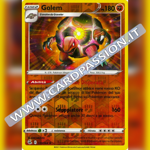 137/264 Golem Reverse | Colpo Fusione - Card Passion