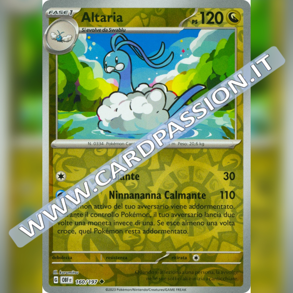 160/197 Altaria Reverse | Ossidiana Infuocata