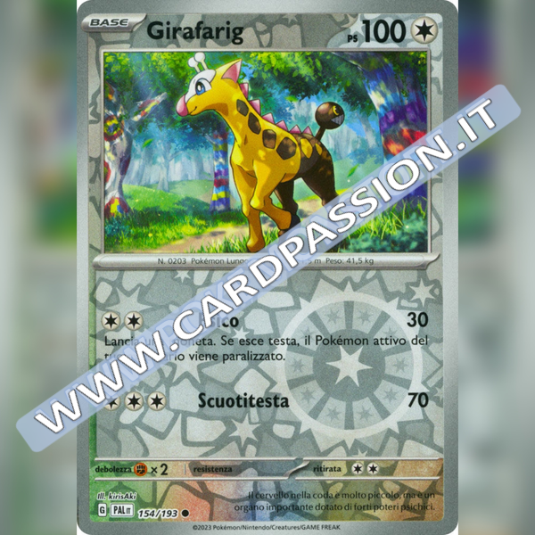 154/193 Girafarig Reverse | Evoluzioni a Paldea