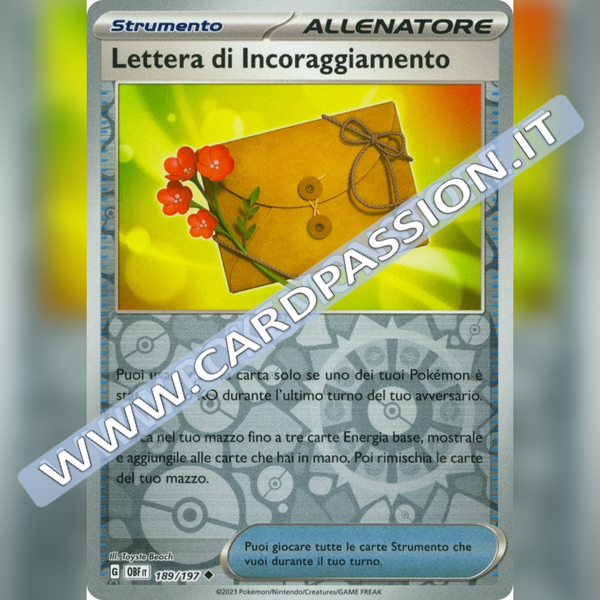 189/197 Lettera di Incoraggiamento Reverse | Ossidiana Infuocata