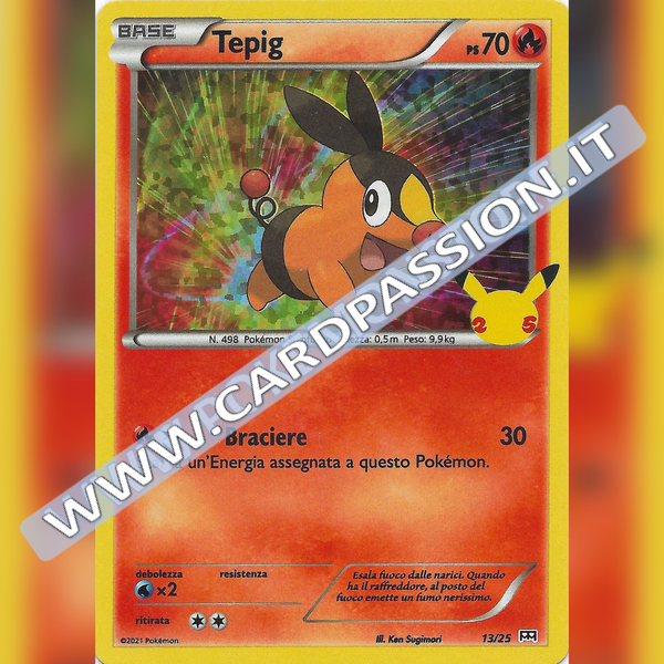 13/25 Tepig Holo | McDonald's 25esimo Anniversario - Card Passion