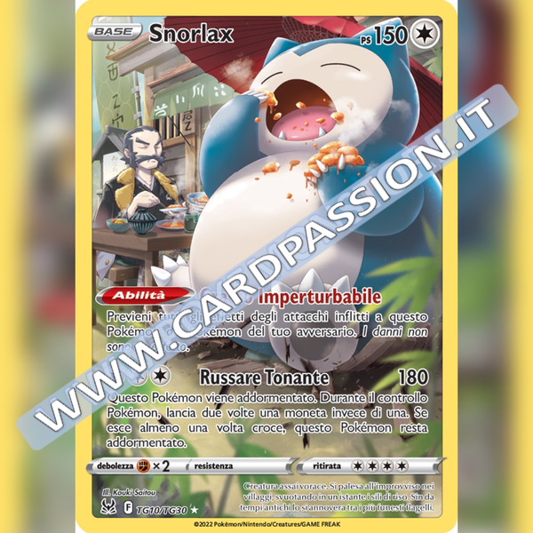 TG10/TG30 Snorlax | Origine Perduta - Card Passion