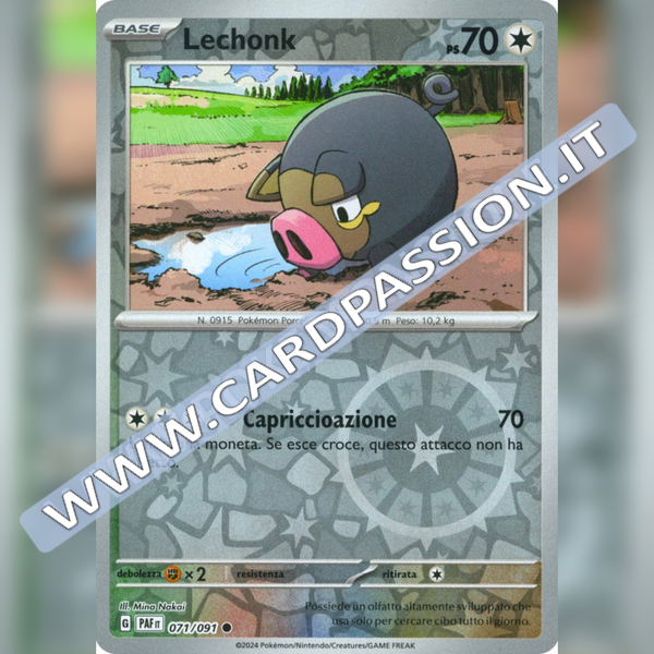 071/091 Lechonk Reverse | Destino di Paldea