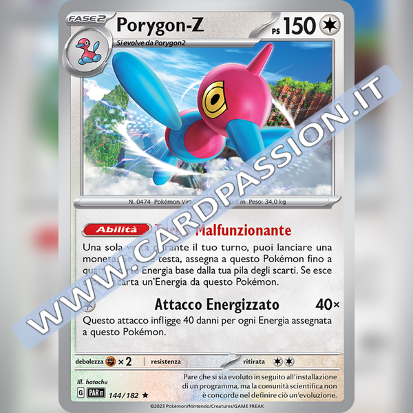 144/182 Porygon-Z Holo | Paradosso Temporale