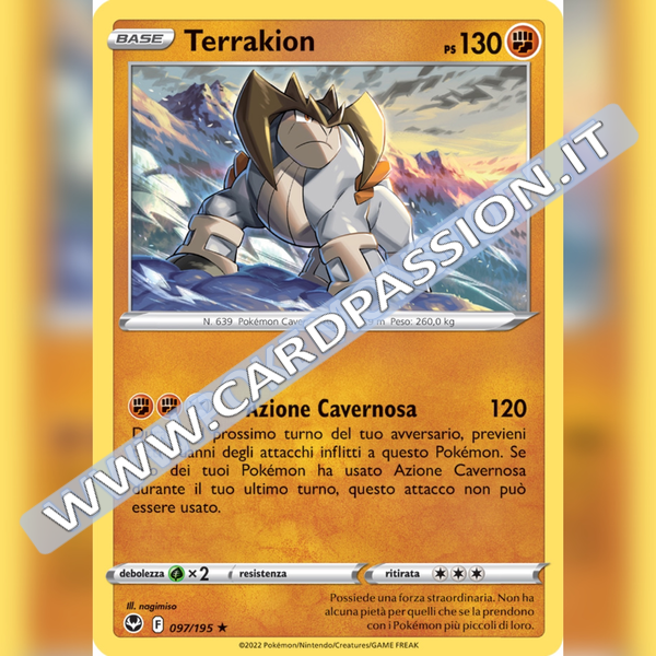 097/195 Terrakion Holo | Tempesta Argentata