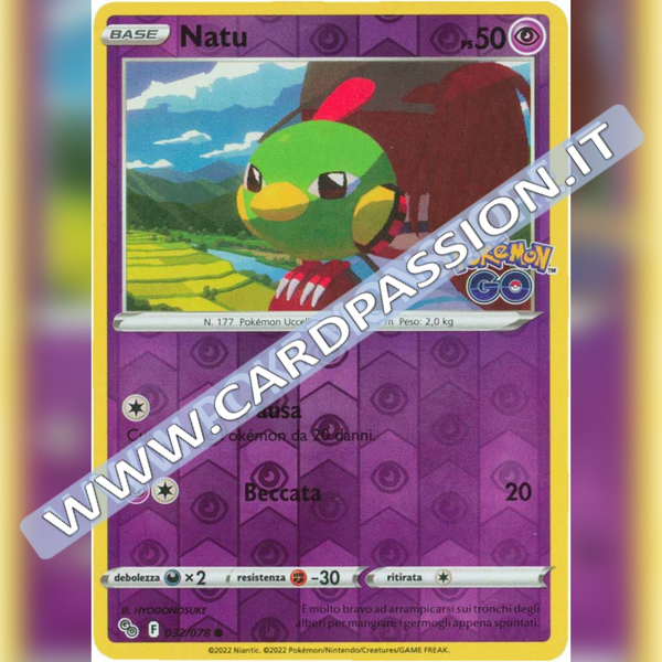 032/078 Natu Comune Reverse | Pokemon GO - Card Passion