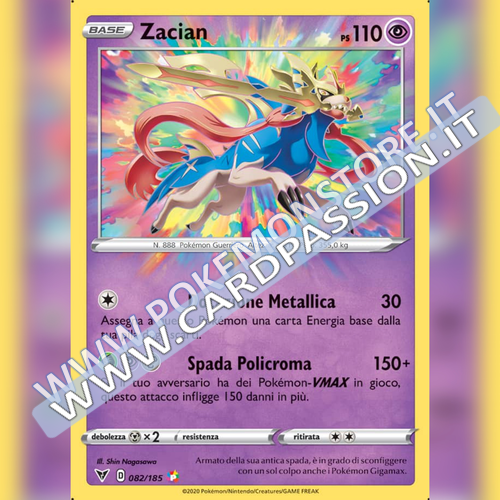 082/185 Zacian Amazing | Voltaggio Sfolgorante - Card Passion