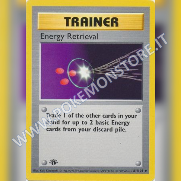 81/102 Energy Retrieval Uncommon (1st Edition) | Set Base (ENG) - Card Passion