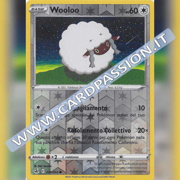 221/264 Wooloo Reverse | Colpo Fusione - Card Passion