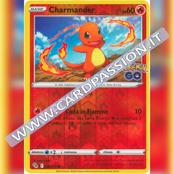 008/078 Charmander Comune Reverse | Pokemon GO - Card Passion