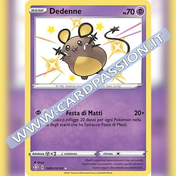 SV051/SV122 Dedenne Baby Shiny | Destino Splendente - Card Passion