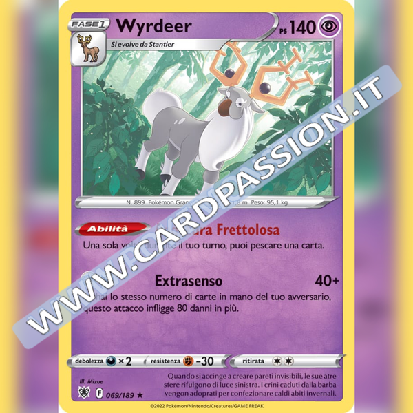 069/189 Wyrdeer Rara Holo | Lucentezza Siderale - Card Passion
