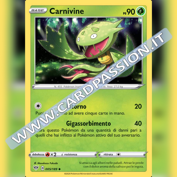 005/189 Carnivine Non Comune | Fiamme Oscure - Card Passion