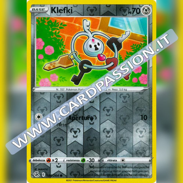 186/264 Klefki reverse | Colpo Fusione - Card Passion