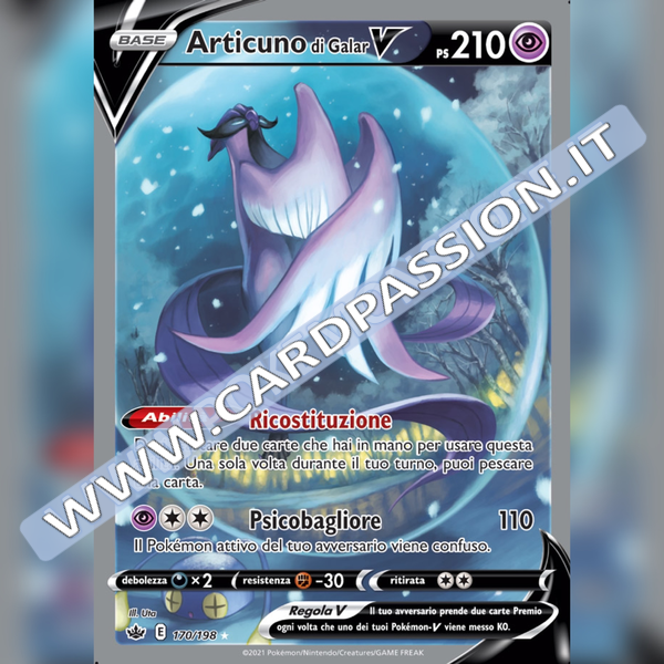 170/198 Articuno di Galar V (Full Alternative Art) | Regno Glaciale - Card Passion