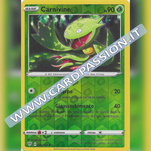 005/189 Carnivine Non Comune Reverse | Fiamme Oscure - Card Passion