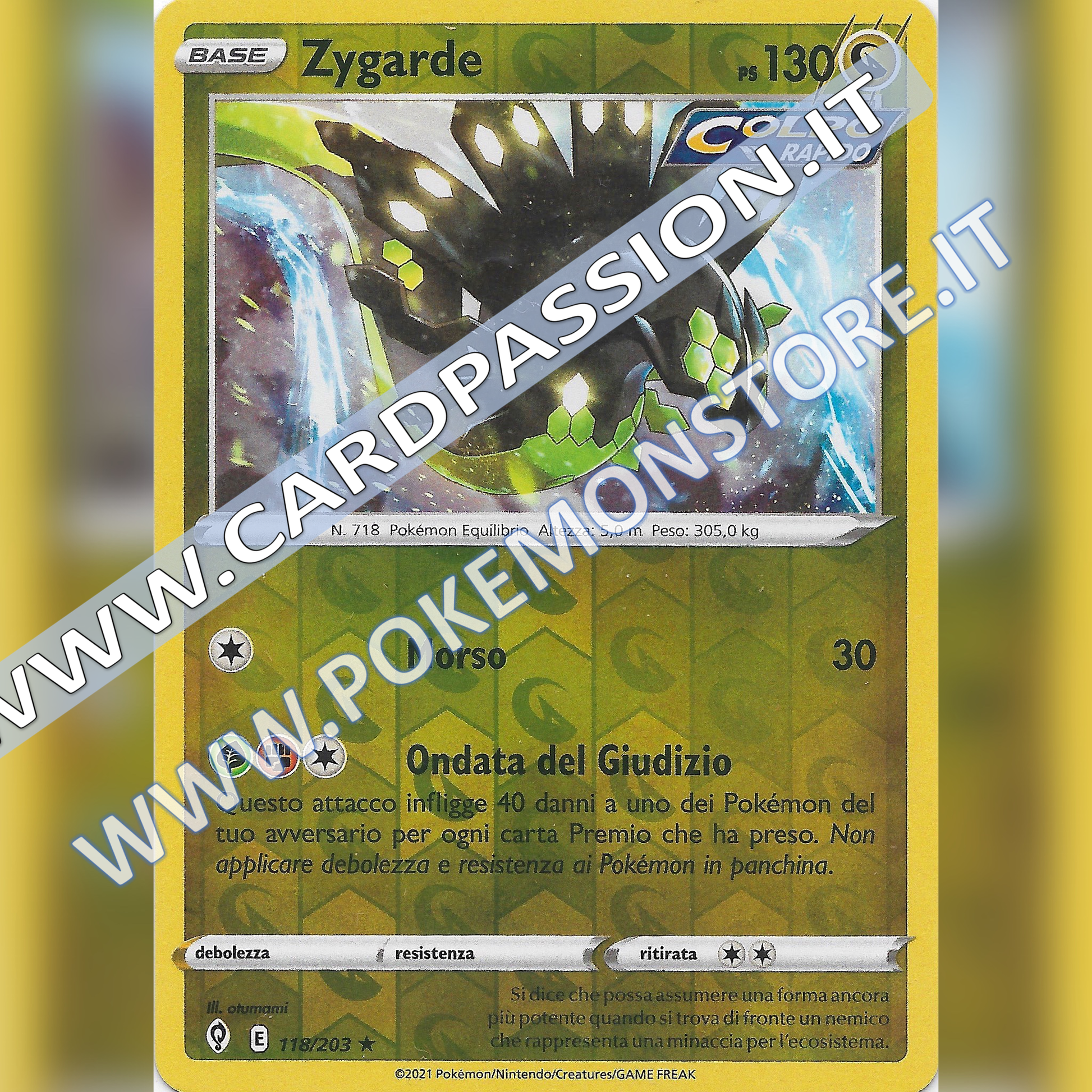118/203 Zygarde Reverse | Evoluzioni Eteree - Card Passion