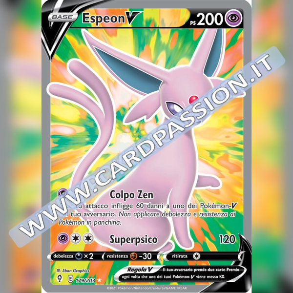 179/203 Espeon V (Full Art) | Evoluzioni Eteree - Card Passion