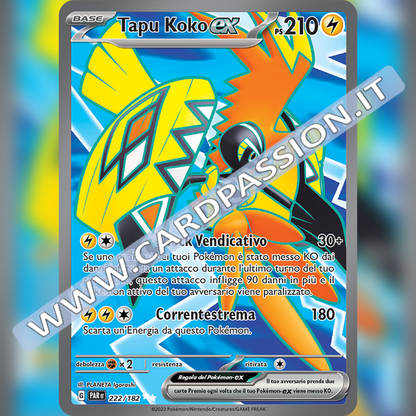222/182 Tapu Koko ex (Full Art) | Paradosso Temporale