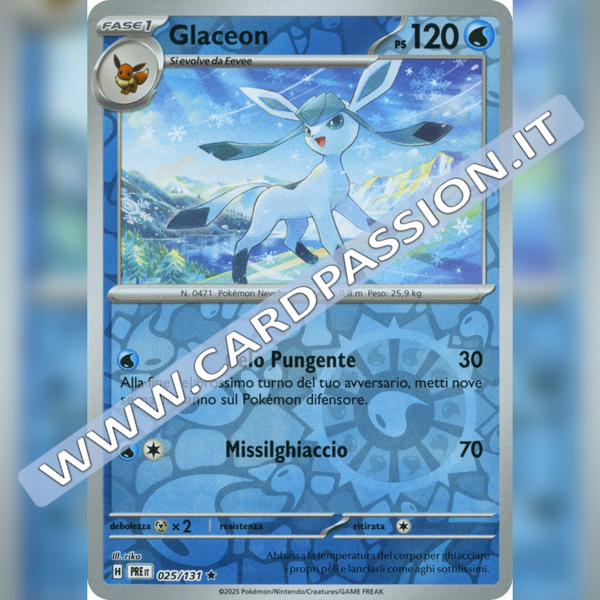 025/131 Glaceon Reverse | Evoluzioni Prismatiche