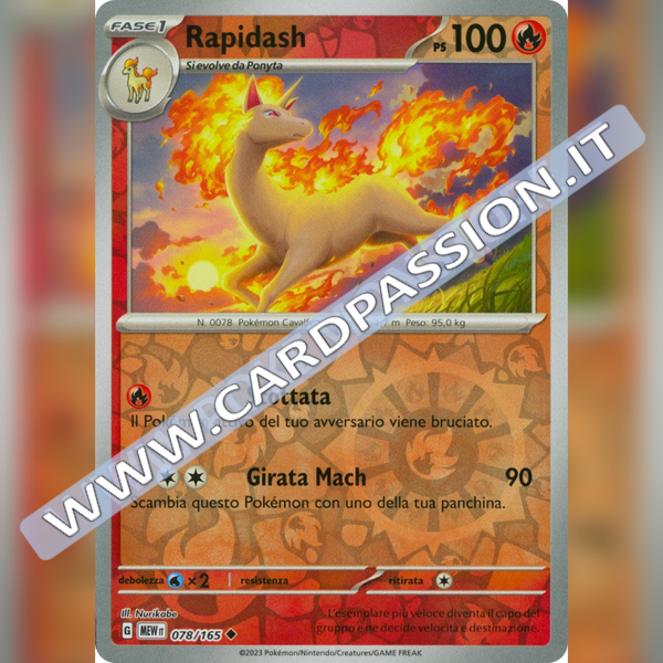 078/165 Rapidash Reverse | Scarlatto e Violetto 151