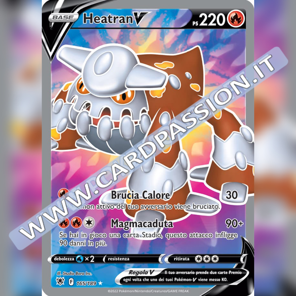 165/189 Heatran V (Full Art) | Lucentezza Siderale - Card Passion