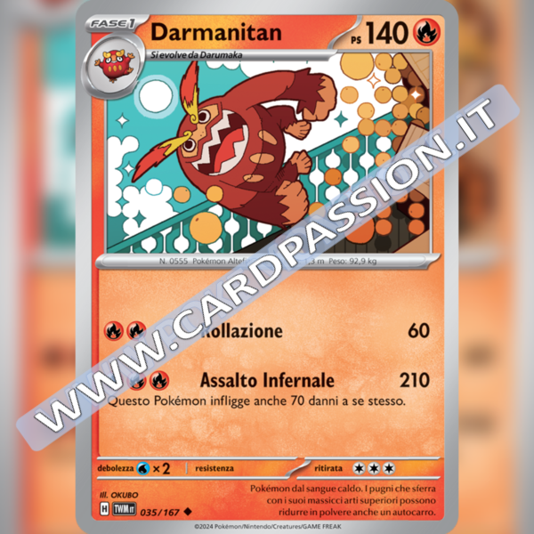 035/167 Darmanitan | Crepuscolo Mascherato