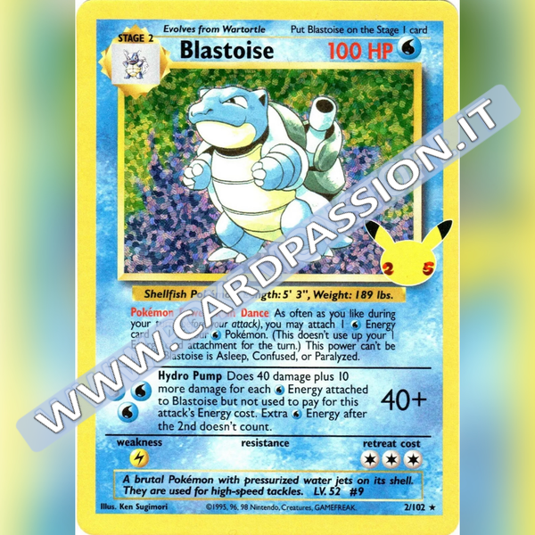 2/102 Blastoise Holo | Celebrations - Card Passion