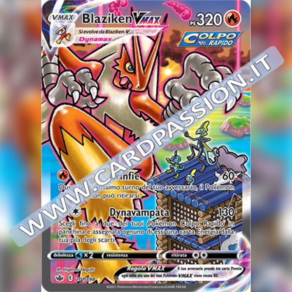 201/198 Blaziken VMax Alternative Art | Regno Glaciale - Card Passion