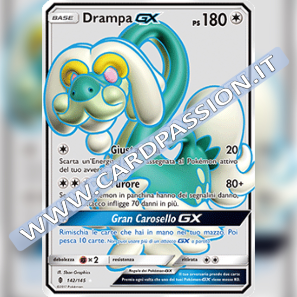 142/145 Drampa GX (Full Art) | Guardiani Nascenti - Card Passion