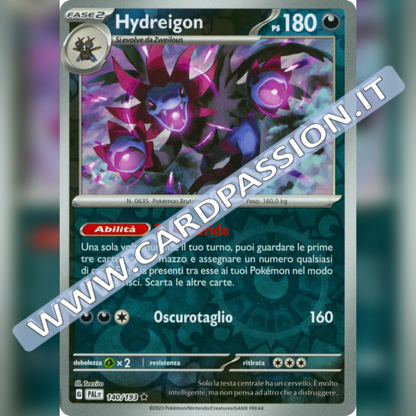140/193 Hydreigon Reverse | Evoluzioni a Paldea