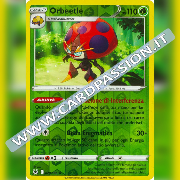 020/196 Orbeetle Reverse | Origine Perduta - Card Passion