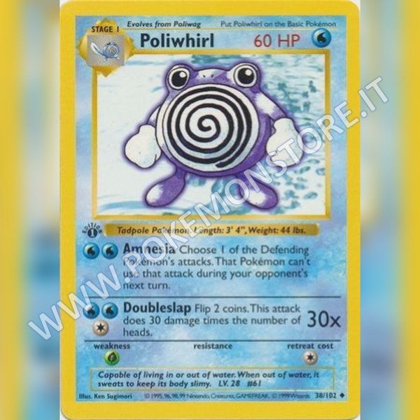 38/102 Poliwhirl Uncommon (1st Edition) | Set Base (ENG) - Card Passion