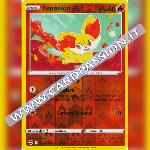 025/195 Fennekin Reverse | Tempesta Argentata