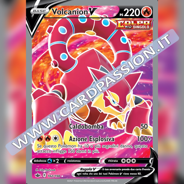 162/198 Volcanion V (Full Art) | Regno Glaciale - Card Passion