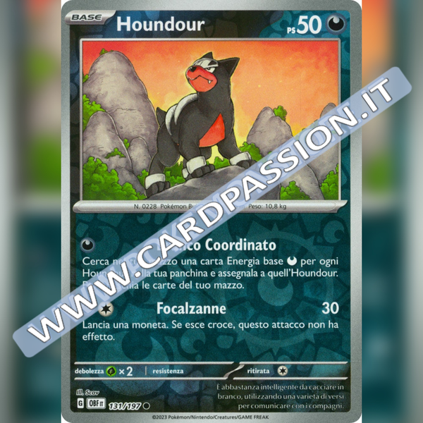 131/197 Houndour Reverse | Ossidiana Infuocata