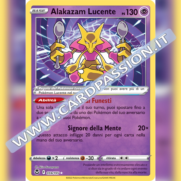 059/195 Alakazam Lucente | Tempesta Argentata