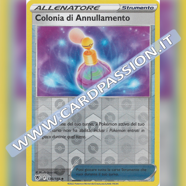 136/189 Colonia di Annullamento Non Comune Reverse | Lucentezza Siderale - Card Passion