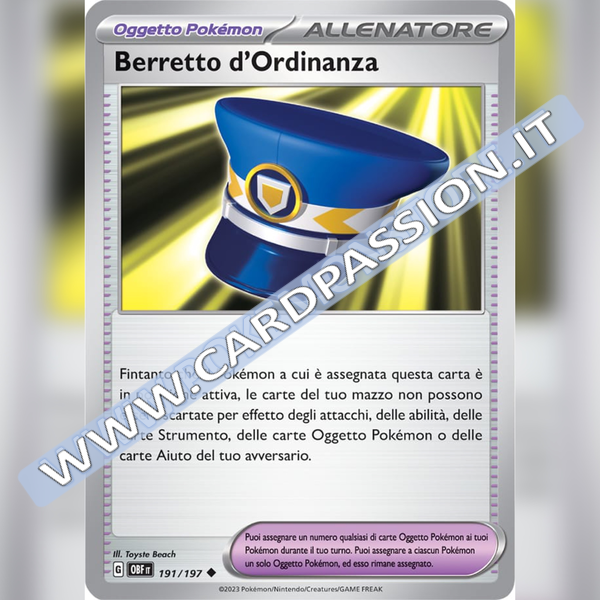 191/197 Berretto d'Ordinanza | Ossidiana Infuocata