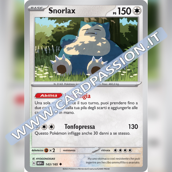 143/165 Snorlax | Scarlatto e Violetto 151