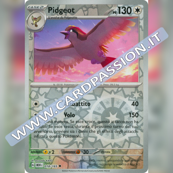 018/165 Pidgeot Reverse | Scarlatto e Violetto 151